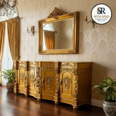 Bufet Klasik Mewah Gold Plus Pigura